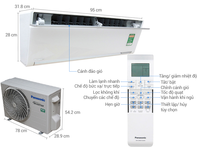 Máy lạnh Panasonic nhập khẩu nguyên chiếc từ Malaysia